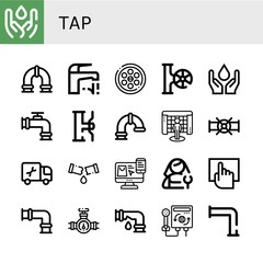 Fototapeta premium Set of tap icons
