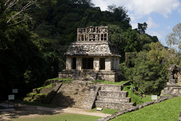 exploring the archaeological area of Palenque