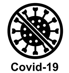 Obraz premium Stop the coronavirus Covid-19. Warning against the spread of the pandemic. Isolated sign on a white background, illustration
