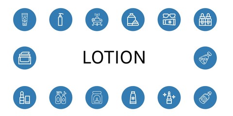 lotion simple icons set