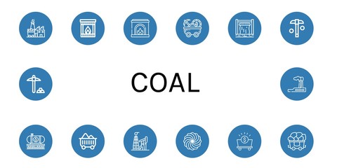coal icon set