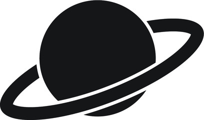 Planet space object with ring vector icon