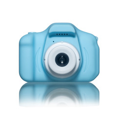 Digital camera for children placed on a white background