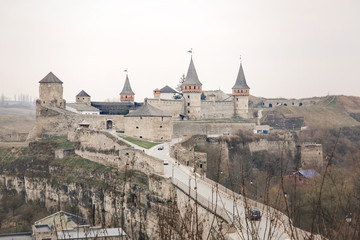 Naklejka premium Kamianets-Podilskyi Castle. National Historical-Architectural Sanctuary in Ukraine