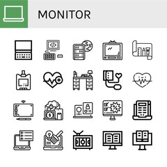 Set of monitor icons
