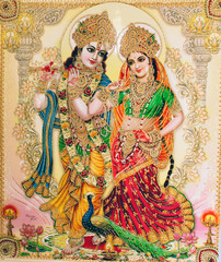 Hindu God Krishna & Radha...