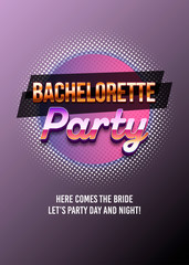 Colorful Bachelorette Pool Party Invitation Card