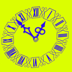 White clock with Roman numerals