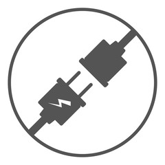 Electric plug and outlet icon vector illustration design