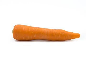 Fresh carrot isolated on white background