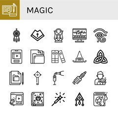 Set of magic icons
