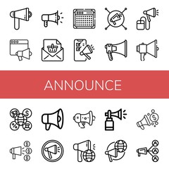 Set of announce icons
