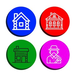 Set of village icons