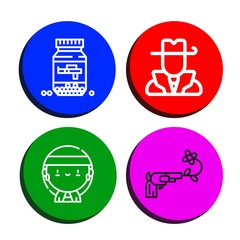 pistol icon set