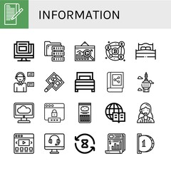 information simple icons set