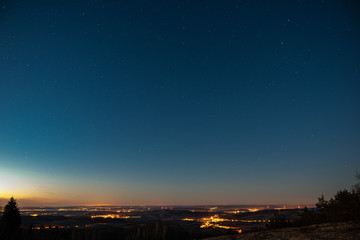 noc, niebo, sundown, iskra, woda, gród, krajobraz, księzyc, chmura, atramentowy, słońce, gwiazda, blękit, charakter, morski, jezior, wschody, wieczorny, horyzont, miejsce, góra, aurora borealis, gwiaz