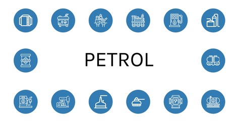 Set of petrol icons