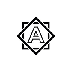 AA A letter logo design icone