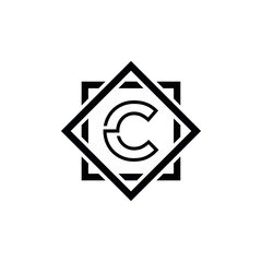 CC C letter logo design icone