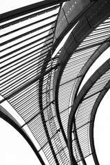 Minimalism style arch image in black and white