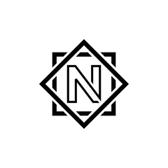 NN N letter logo design icone