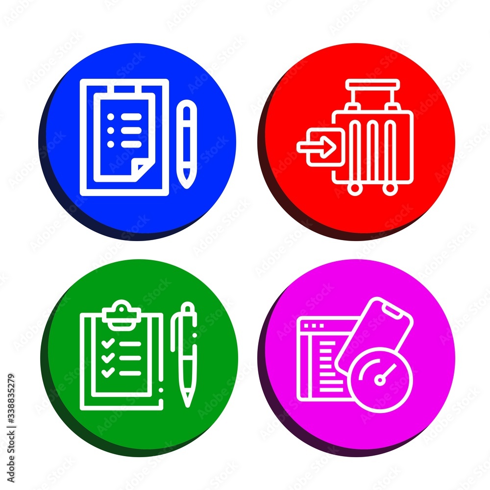 Poster set of checkbox icons