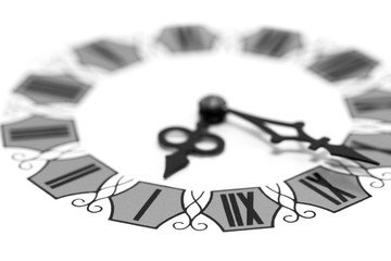White clock with Roman numerals