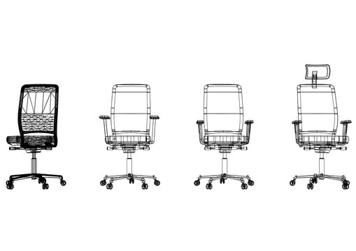 Office Chair - blueprint