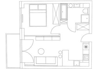 Apartment Plan blueprint