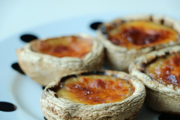 gebackene Cheddar-Pilze