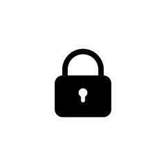 lock icon, lock sign and symbol vector design