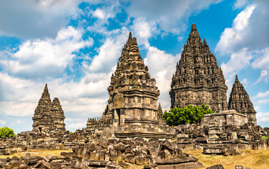 Fototapeta premium Prambanan Temple near Yogyakarta. UNESCO world heritage in Indonesia