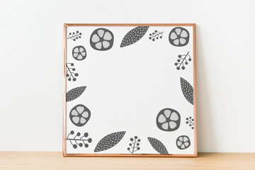 Styled botanical drawing decoration