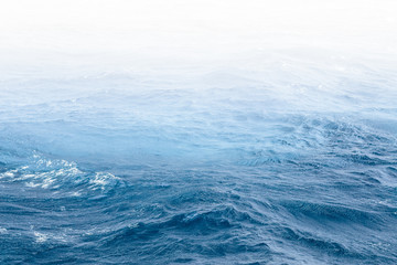 Obraz na płótnie Canvas Greek deep blue sea water with waves in Heraklion, Crete