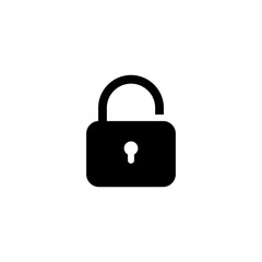 unlock icon, unlock sign and symbol vector Design