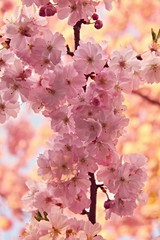 Obraz premium Blooming Prunus subhirtella 