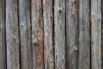 Wooden Log Cabin Wall Natural Colored Horizontal Background Texture Detail