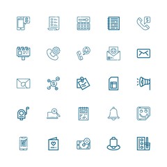 Editable 25 message icons for web and mobile