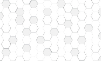 Abstract white grey hexagon pattern design modern futuristic technology style background texture vector illustration.