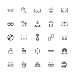 Editable 25 sunglasses icons for web and mobile