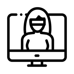 computer hacker icon vector. computer hacker sign. isolated contour symbol illustration