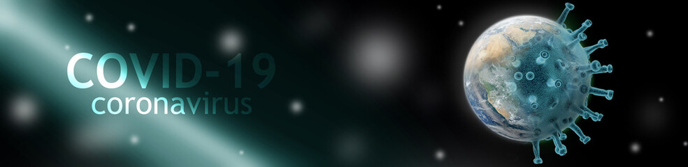 earth with coronavirus in space © SENKI