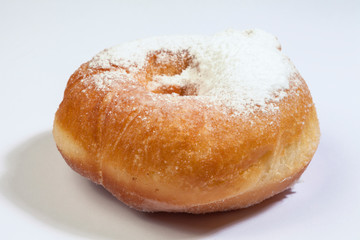 single doughnut isolated on white background