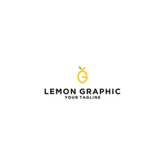 Lemon logo template letter g