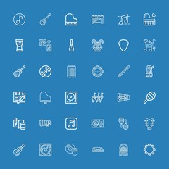 Editable 36 melody icons for web and mobile