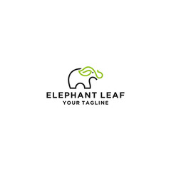 green leaf elephant logo design inspiration