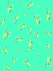 Abstract bright children`s background with caterpillars