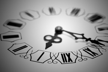 White clock with Roman numerals