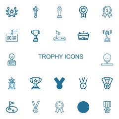 Fototapeta na wymiar Editable 22 trophy icons for web and mobile