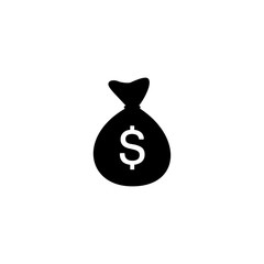 money bag icon, money bag sign and symbol vector design